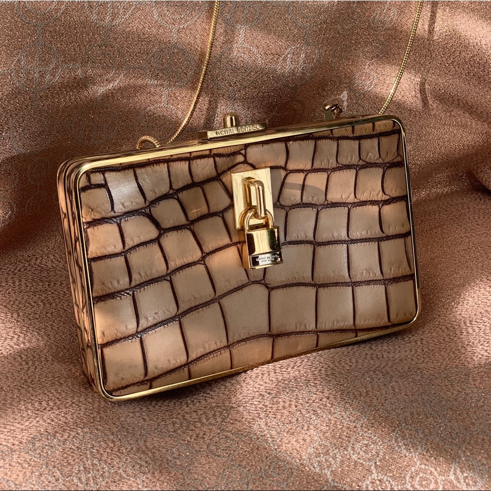Henri Bendel Lock Box Clutch